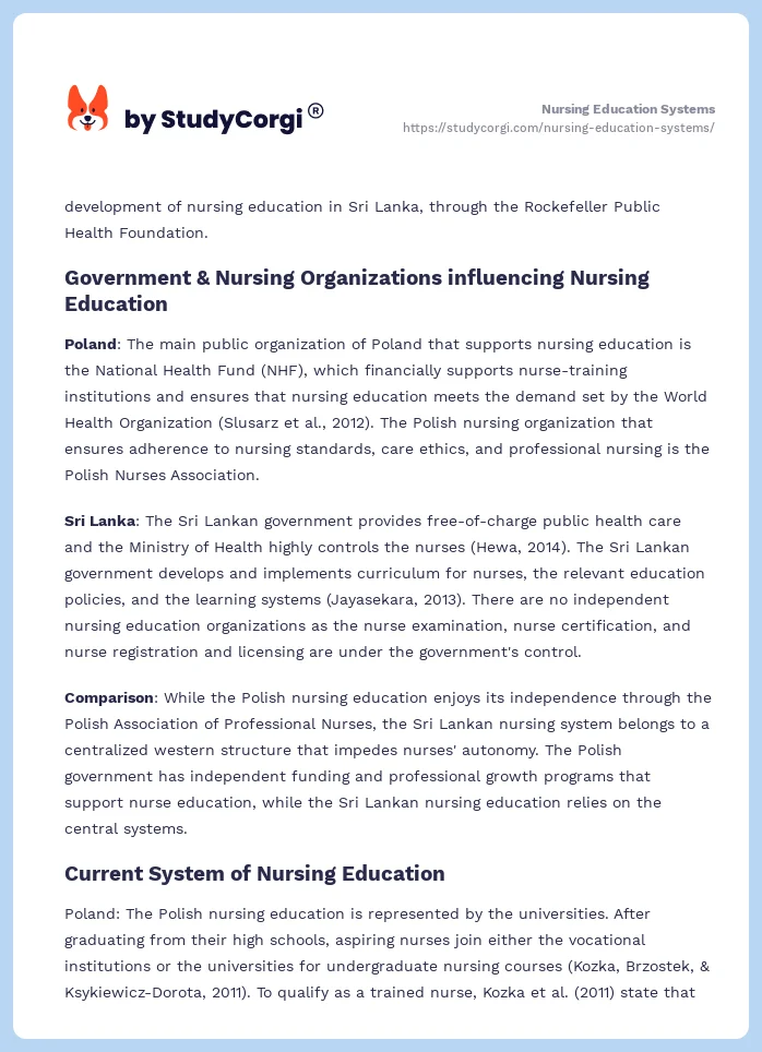 Nursing Education Systems. Page 2