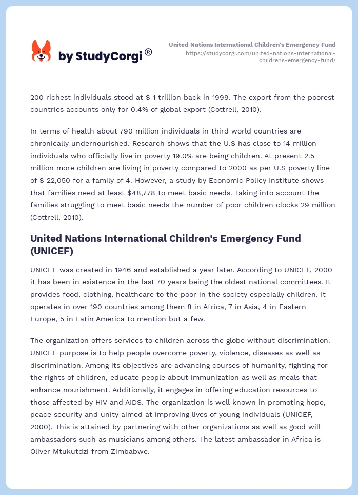 United Nations International Children's Emergency Fund. Page 2