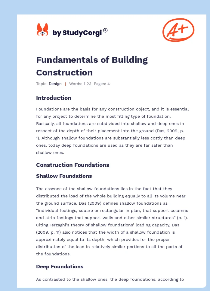 Fundamentals of Building Construction. Page 1