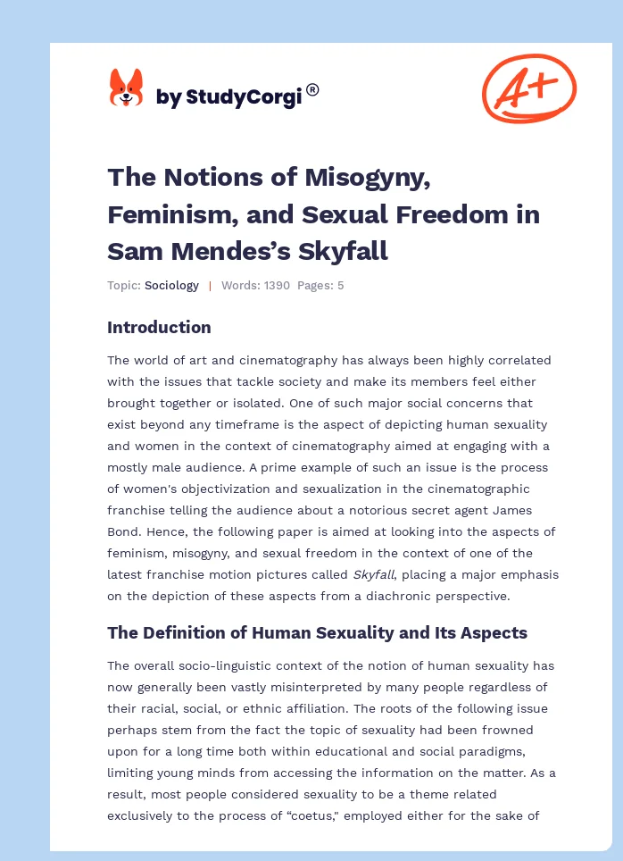 The Notions of Misogyny, Feminism, and Sexual Freedom in Sam Mendes’s Skyfall. Page 1