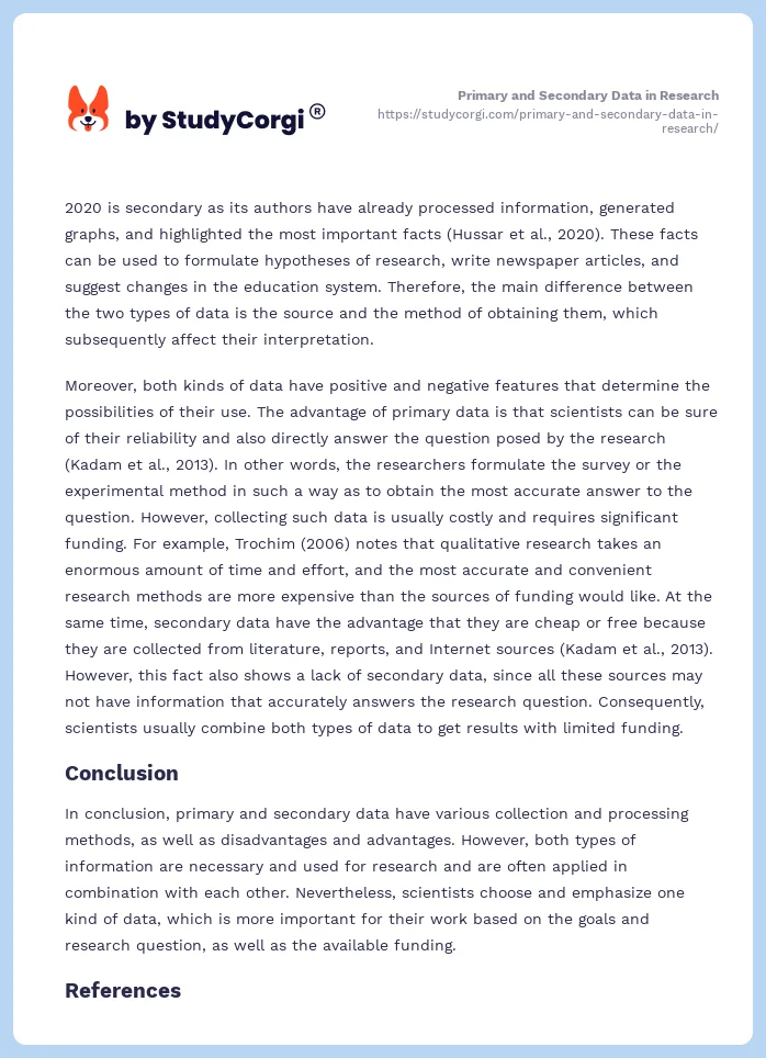 Primary and Secondary Data in Research. Page 2