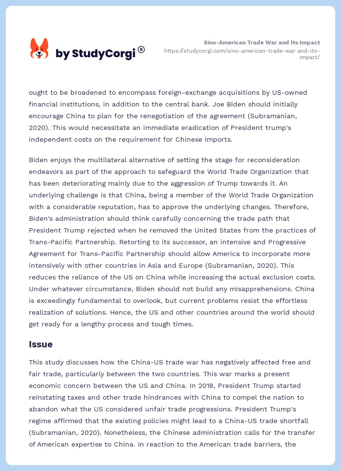 Sino-American Trade War and Its Impact. Page 2