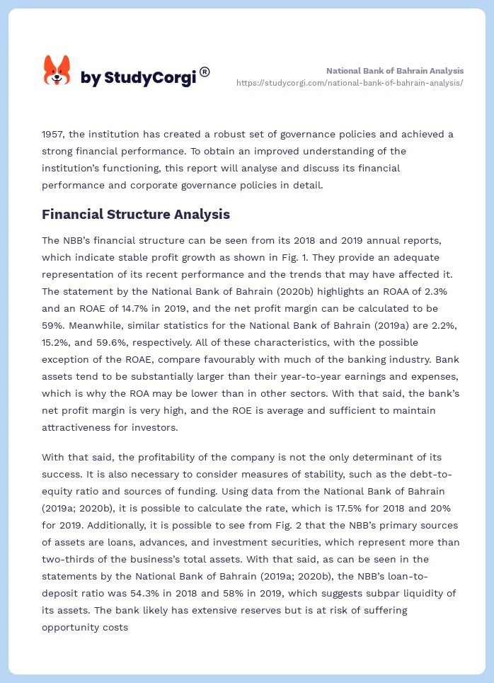National Bank of Bahrain Analysis. Page 2