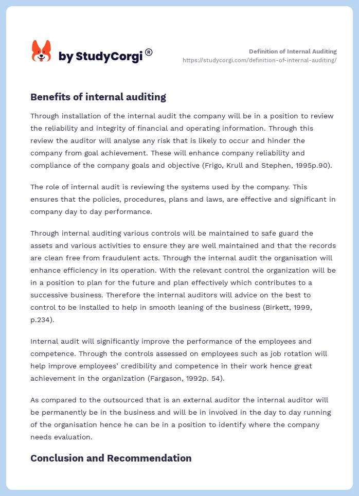 Definition of Internal Auditing. Page 2