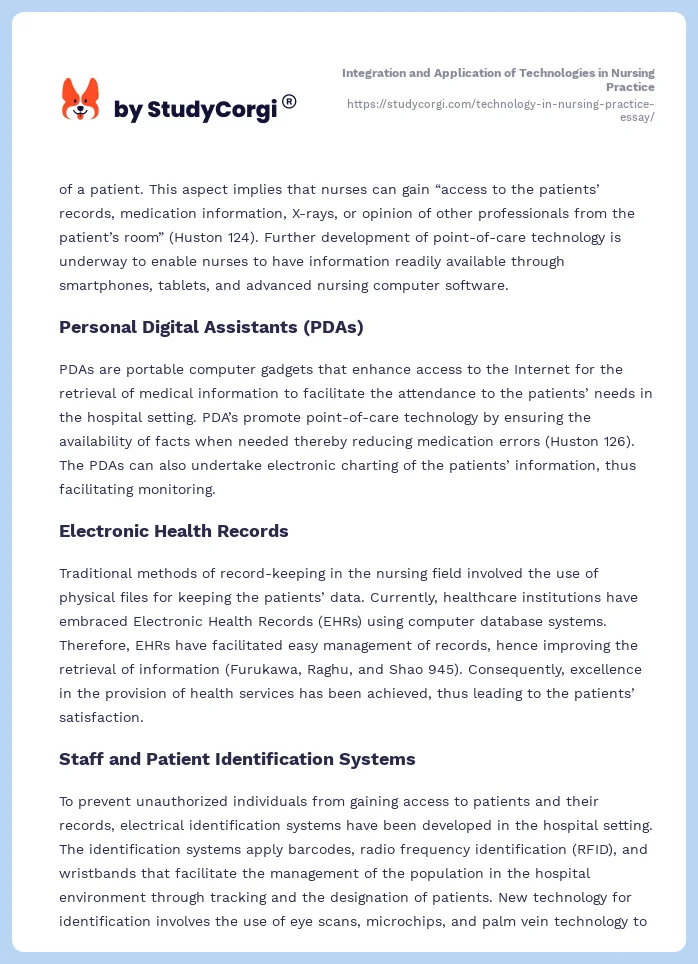 Integration and Application of Technologies in Nursing Practice. Page 2