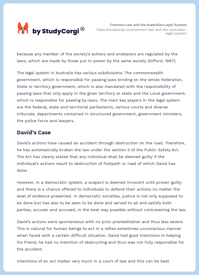Common Law and the Australian Legal System. Page 2