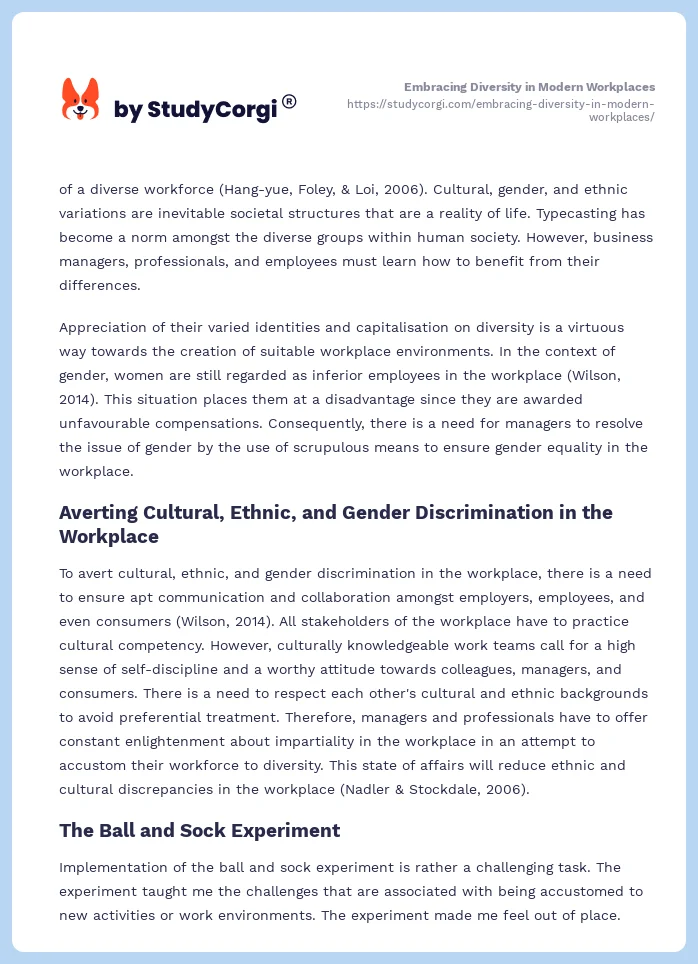 Embracing Diversity in Modern Workplaces. Page 2