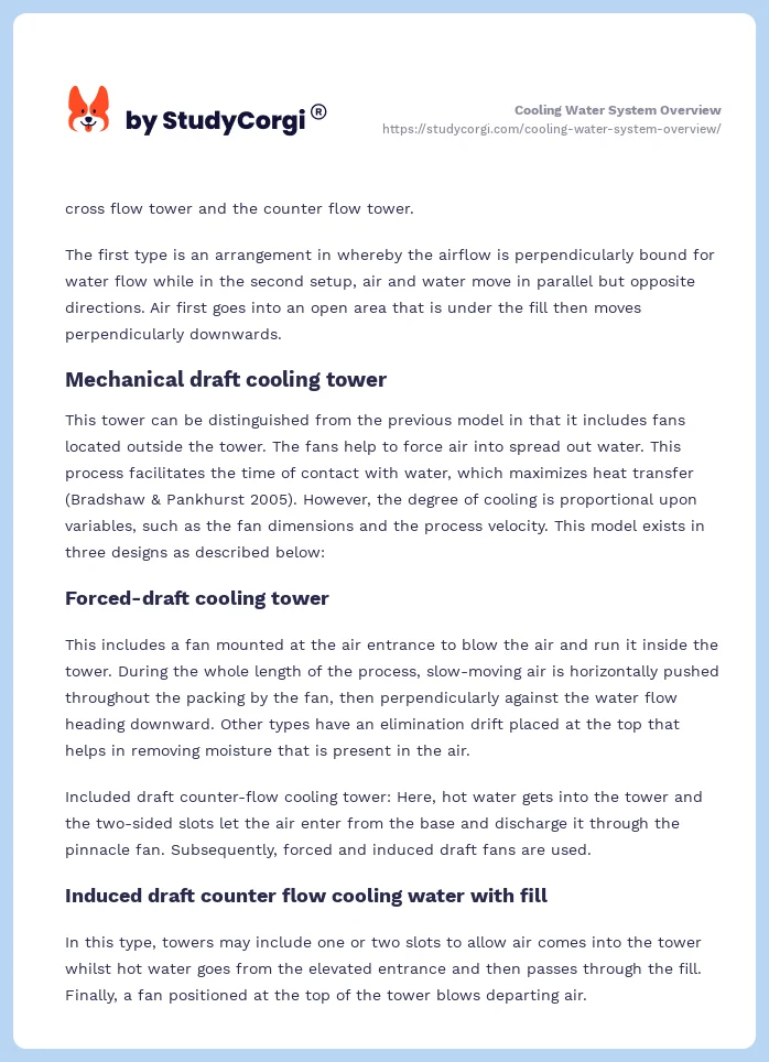 Cooling Water System Overview. Page 2