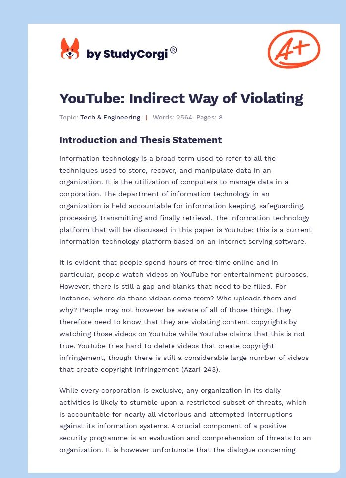 YouTube: Indirect Way of Violating. Page 1