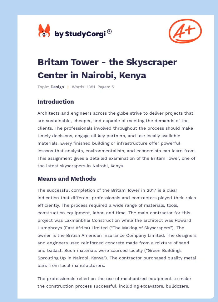 Britam Tower - the Skyscraper Center in Nairobi, Kenya. Page 1