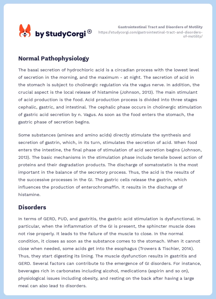 Gastrointestinal Tract and Disorders of Motility. Page 2