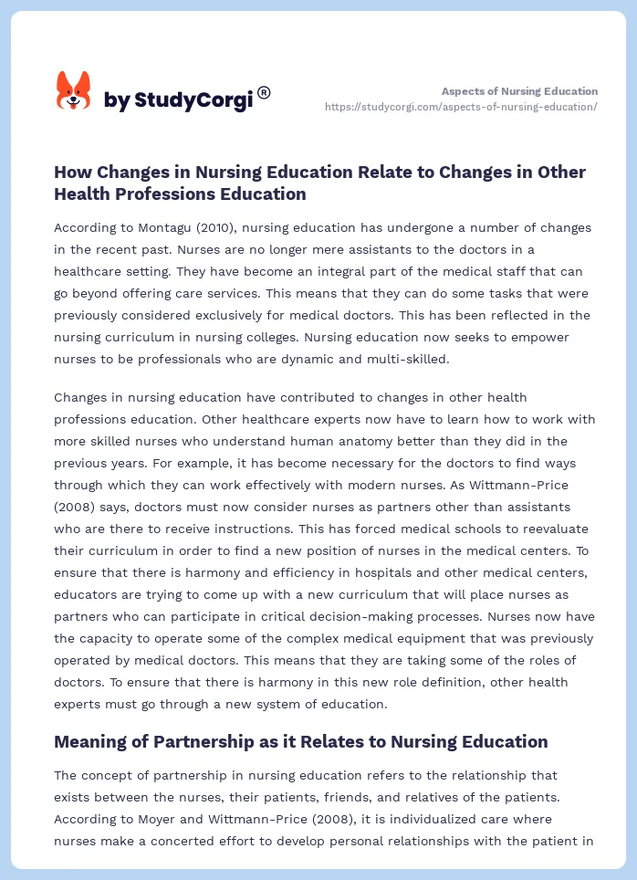 Aspects of Nursing Education. Page 2