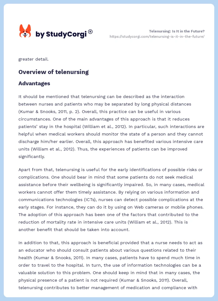 Telenursing: Is It in the Future?. Page 2