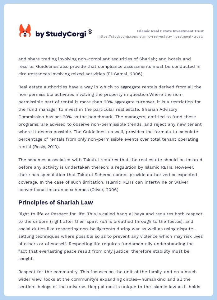 Islamic Real Estate Investment Trust. Page 2
