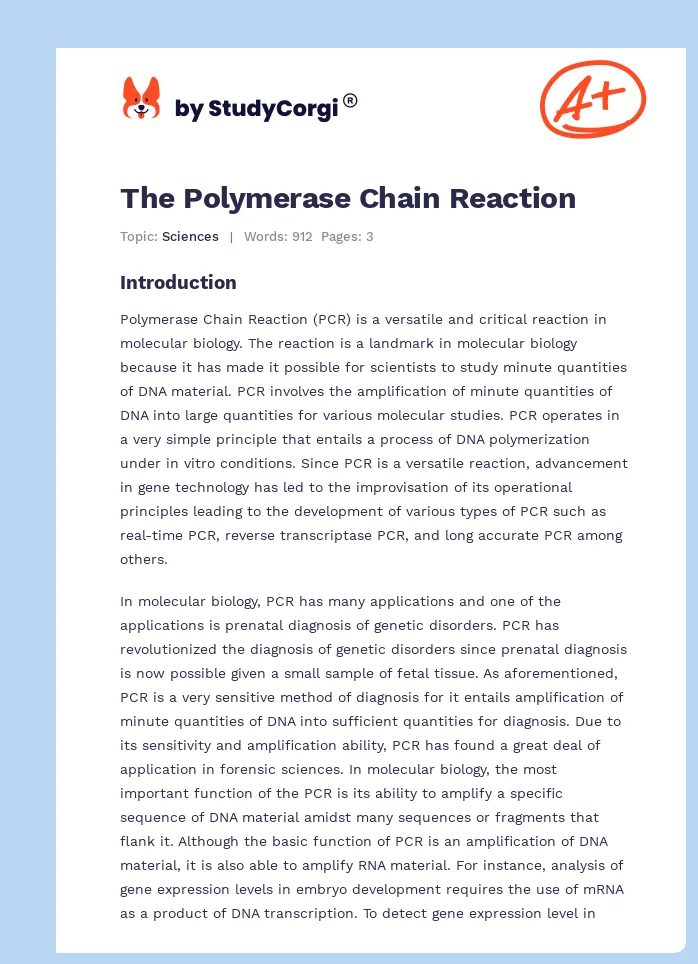 The Polymerase Chain Reaction. Page 1