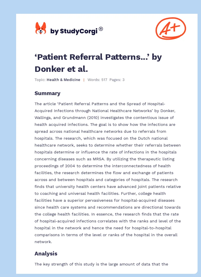 ‘Patient Referral Patterns...’ by Donker et al.. Page 1