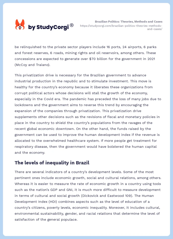 Brazilian Politics: Theories, Methods and Cases. Page 2