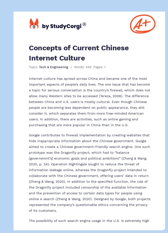 Concepts of Current Chinese Internet Culture. Page 1