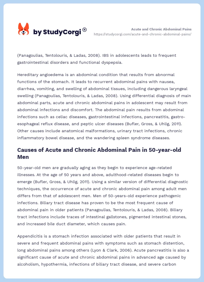 Acute and Chronic Abdominal Pains. Page 2