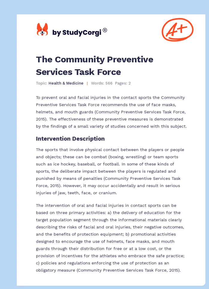 The Community Preventive Services Task Force. Page 1