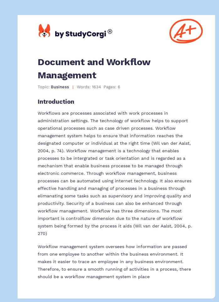 Document and Workflow Management. Page 1