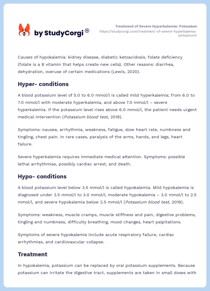 Treatment of Severe Hyperkalemia: Potassium. Page 2