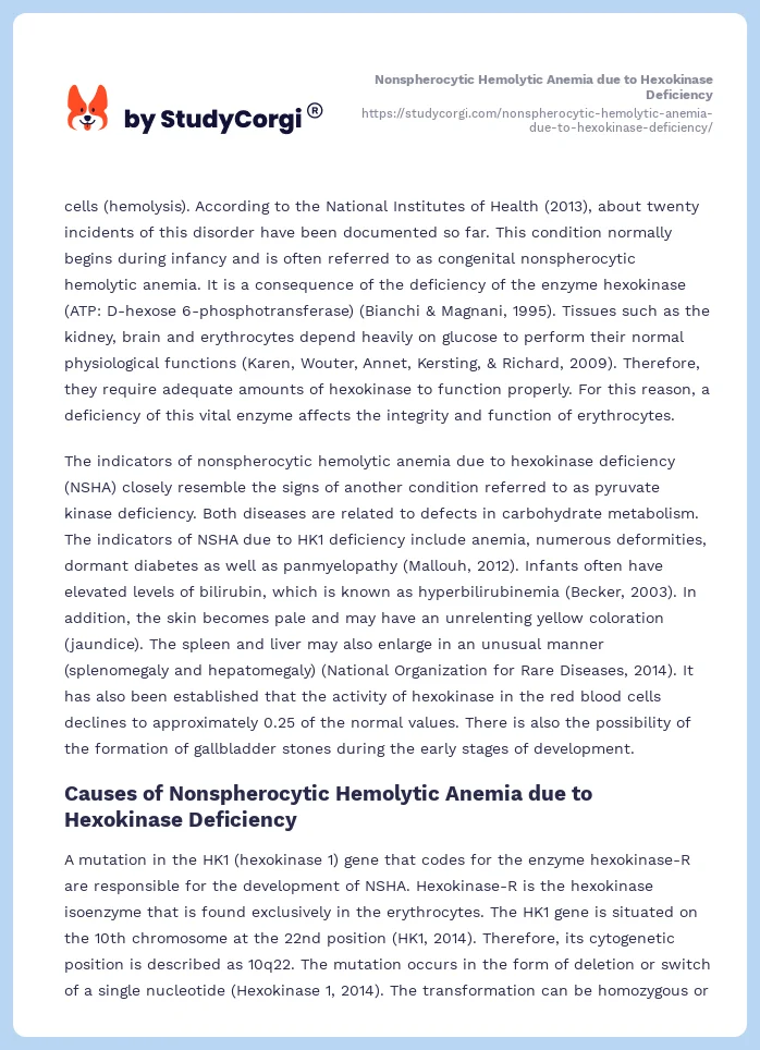 Nonspherocytic Hemolytic Anemia due to Hexokinase Deficiency. Page 2