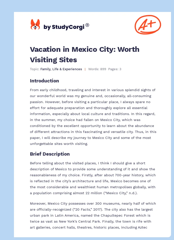 Vacation in Mexico City: Worth Visiting Sites. Page 1