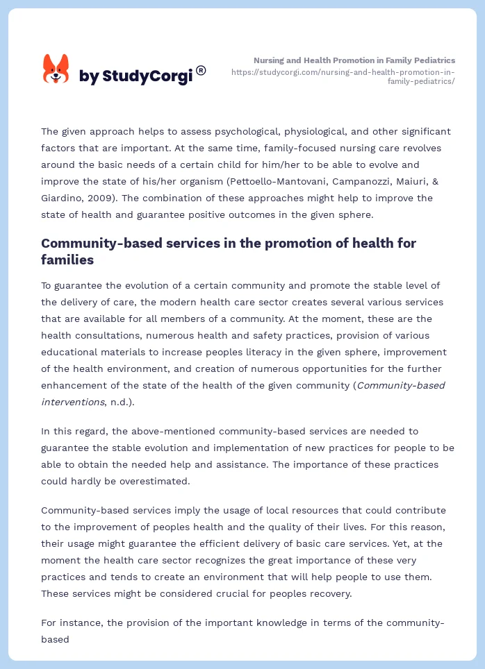 Nursing and Health Promotion in Family Pediatrics. Page 2