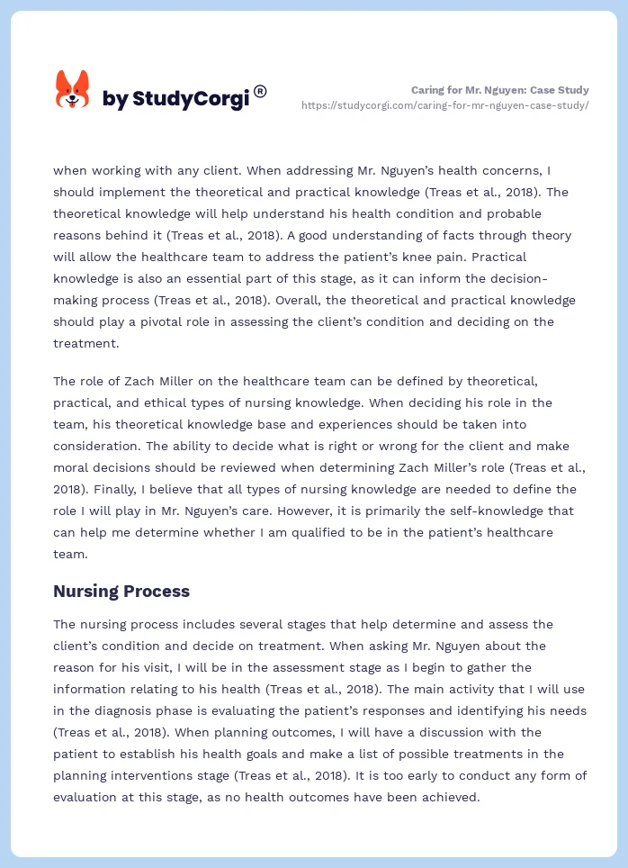 Caring for Mr. Nguyen: Case Study. Page 2