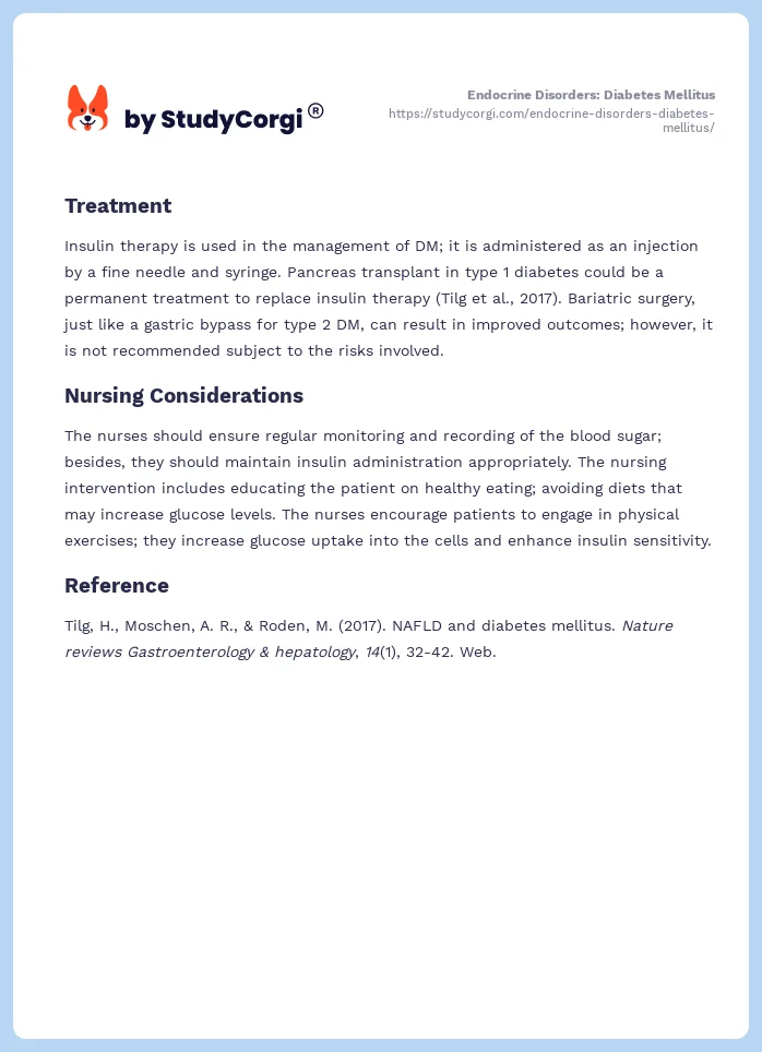 Endocrine Disorders: Diabetes Mellitus. Page 2