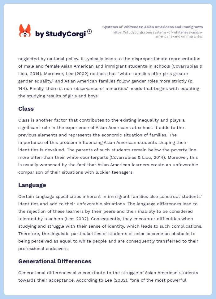 Systems of Whiteness: Asian Americans and Immigrants. Page 2