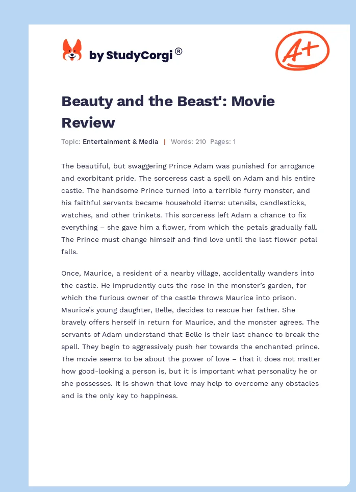 Beauty and the Beast': Movie Review. Page 1