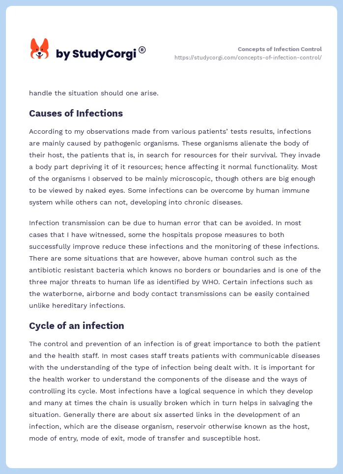 Concepts of Infection Control. Page 2