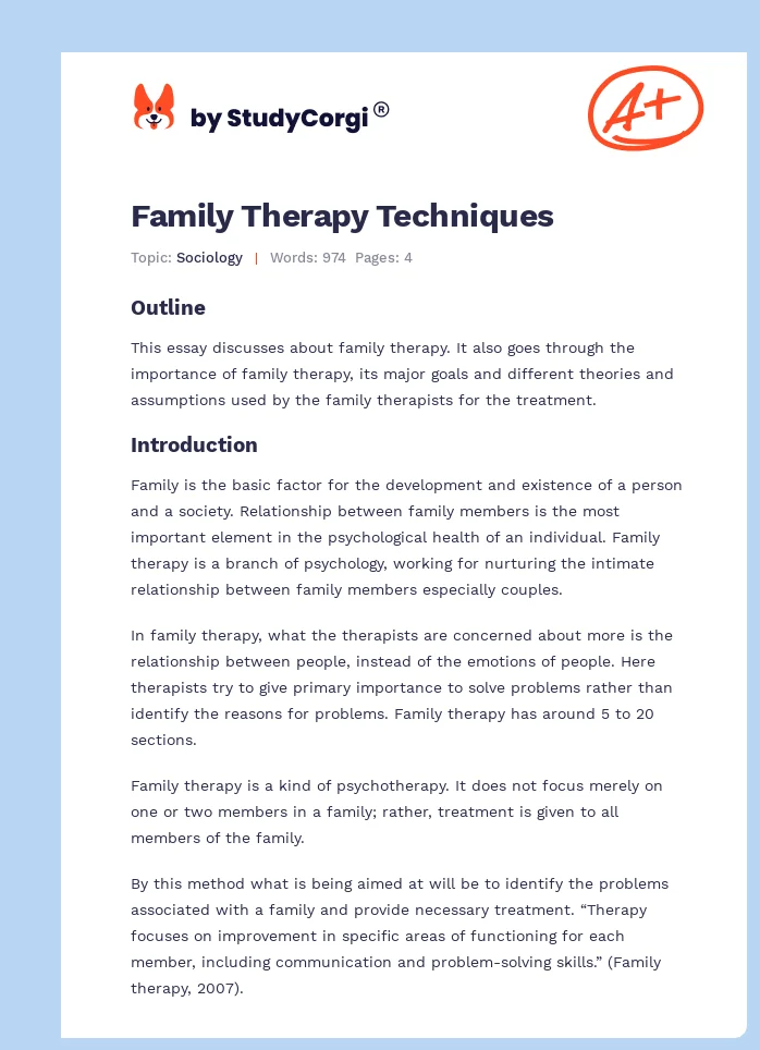 Family Therapy Techniques. Page 1