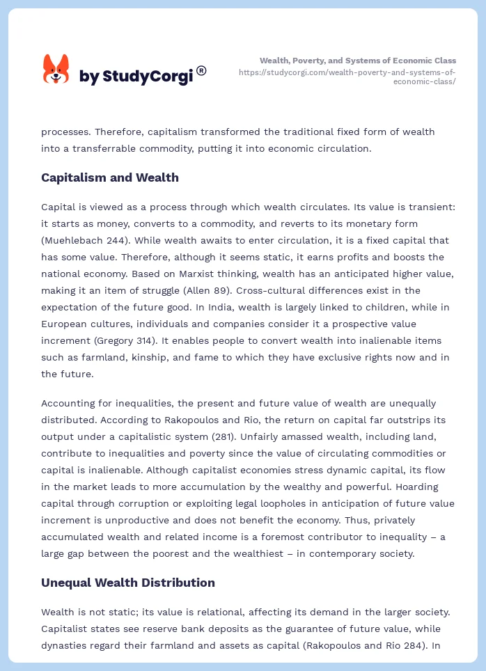 Wealth, Poverty, and Systems of Economic Class. Page 2