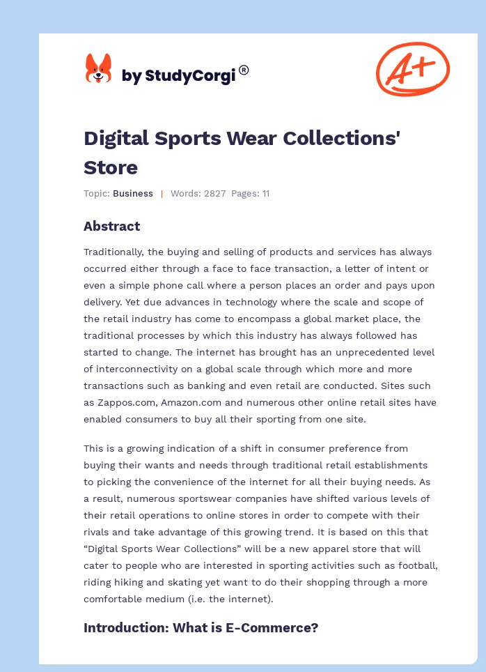 Digital Sports Wear Collections' Store. Page 1