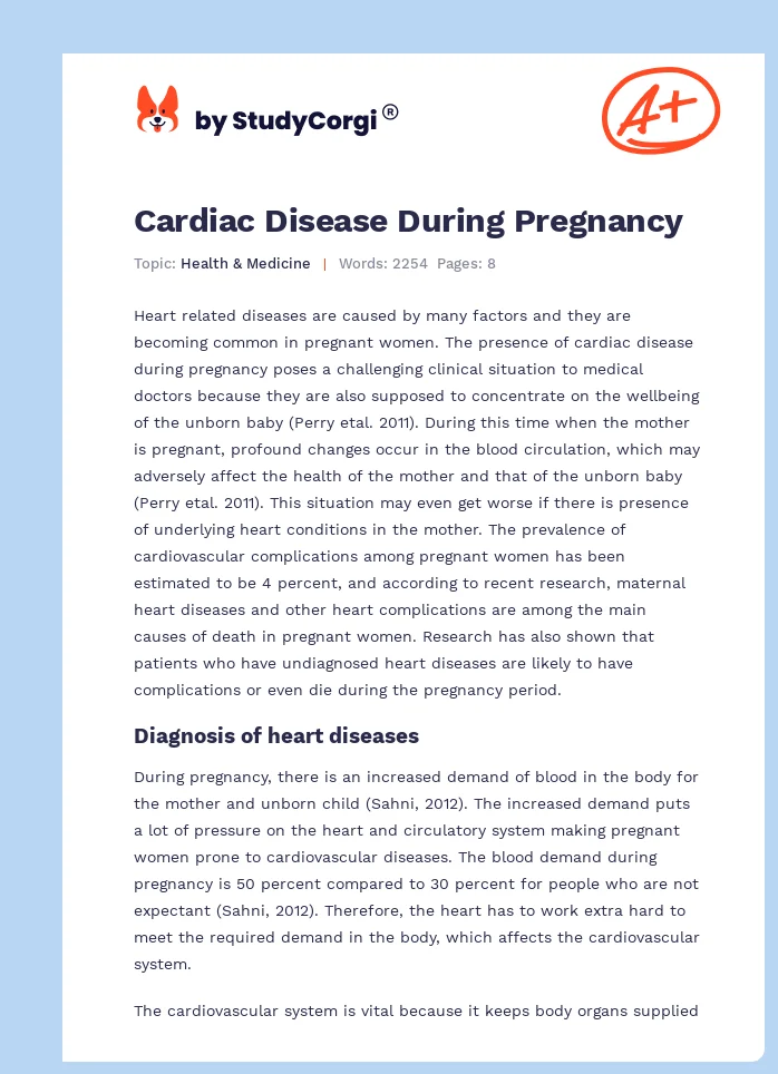Cardiac Disease During Pregnancy. Page 1