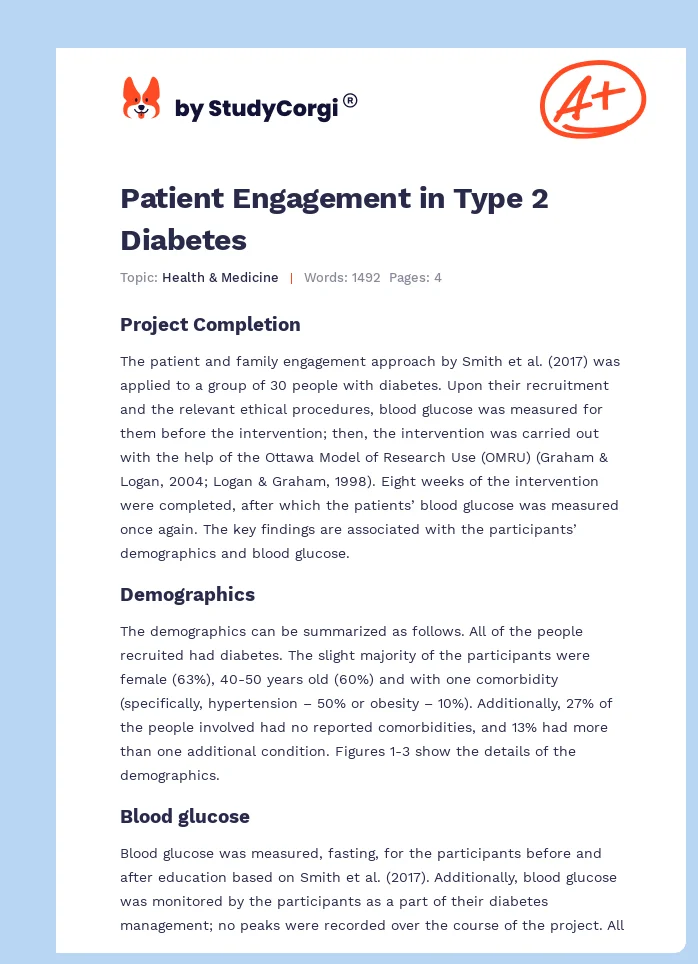 Patient Engagement in Type 2 Diabetes. Page 1