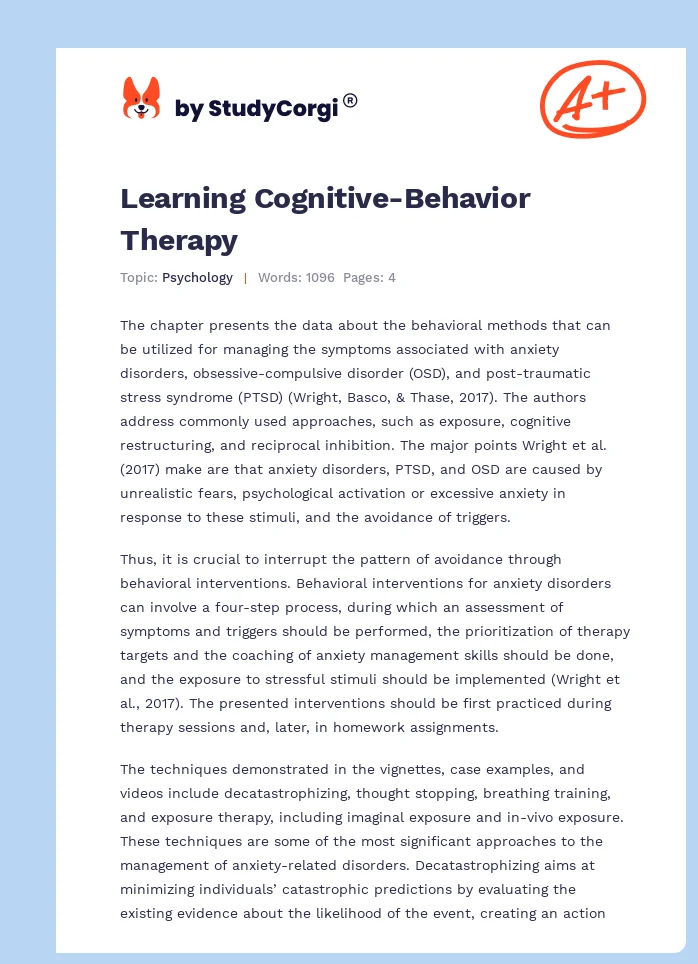 Learning Cognitive-Behavior Therapy. Page 1