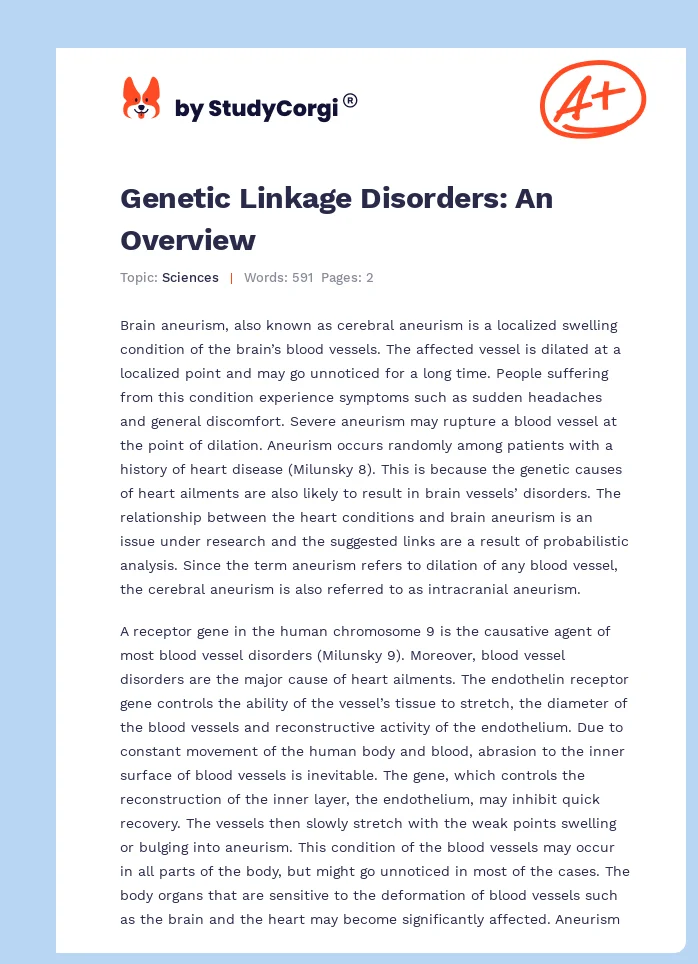 Genetic Linkage Disorders: An Overview. Page 1