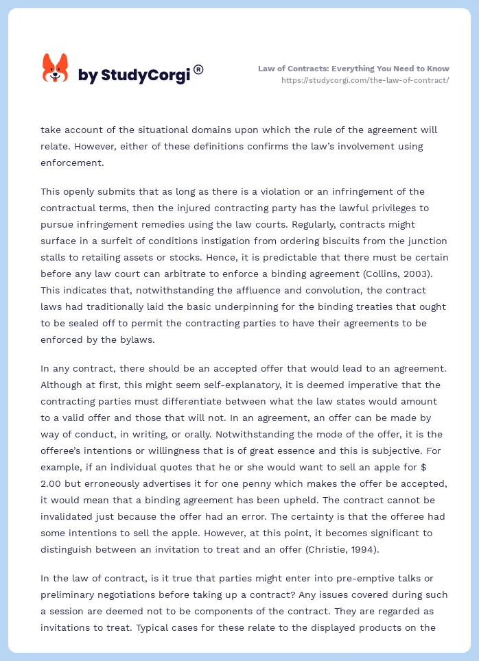 Law of Contracts: Everything You Need to Know. Page 2