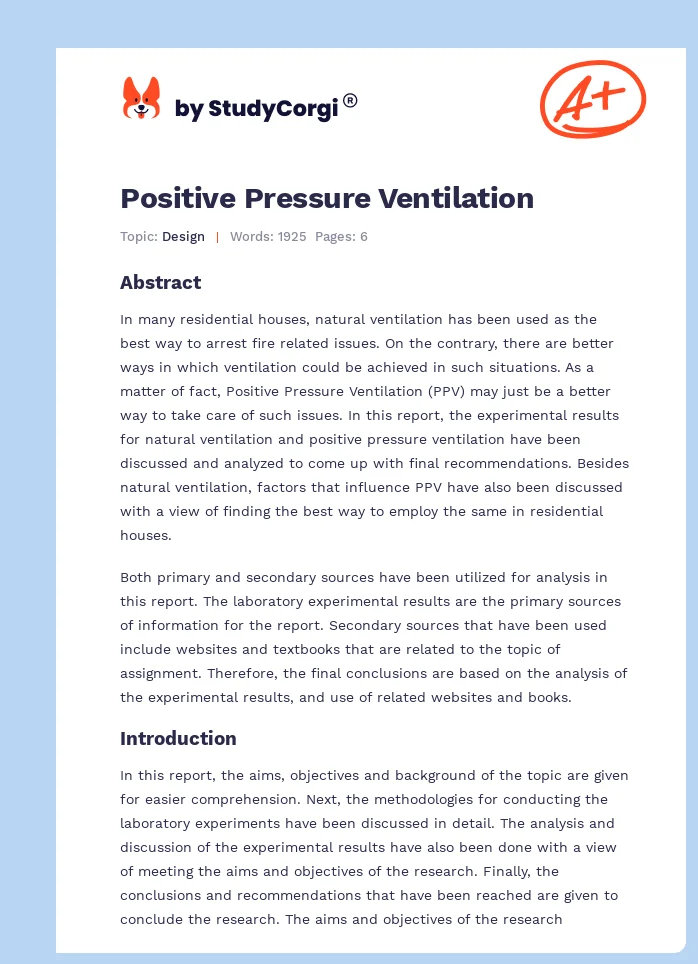 Positive Pressure Ventilation. Page 1