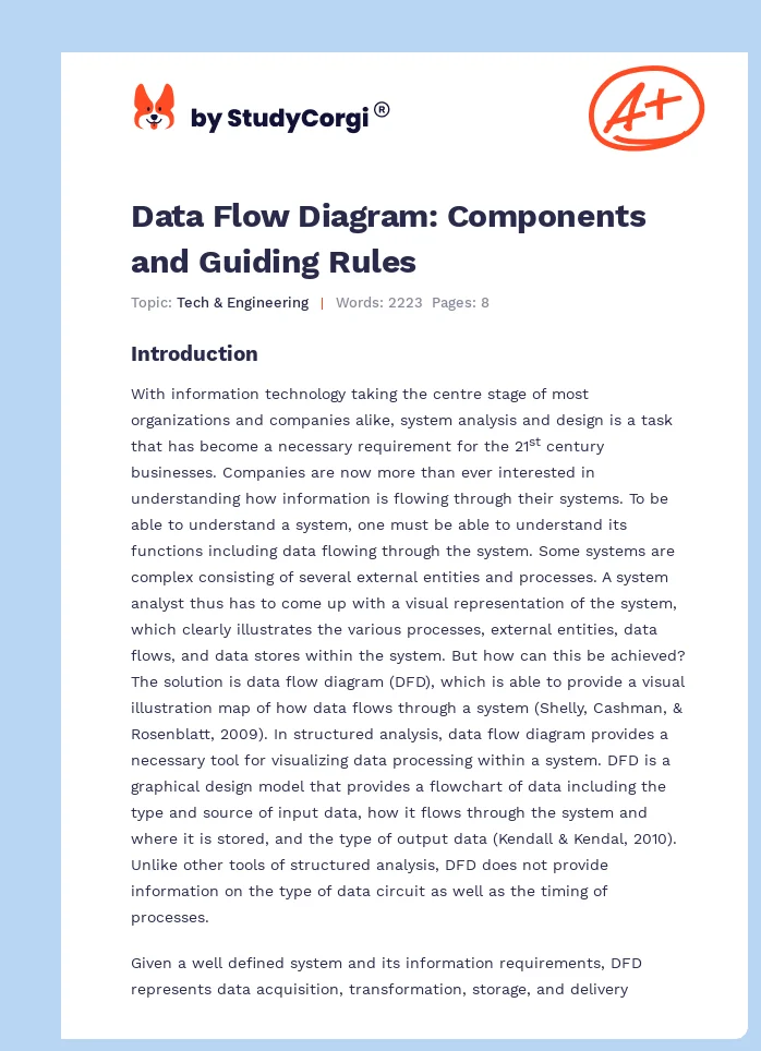 Data Flow Diagram: Components and Guiding Rules. Page 1