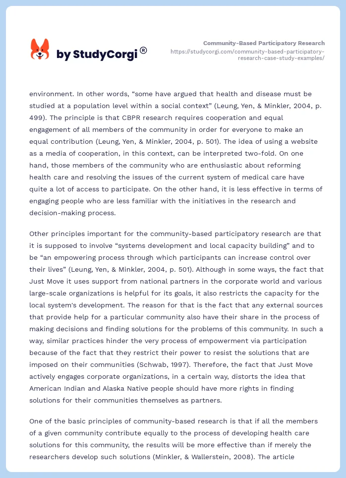 Community-Based Participatory Research. Page 2