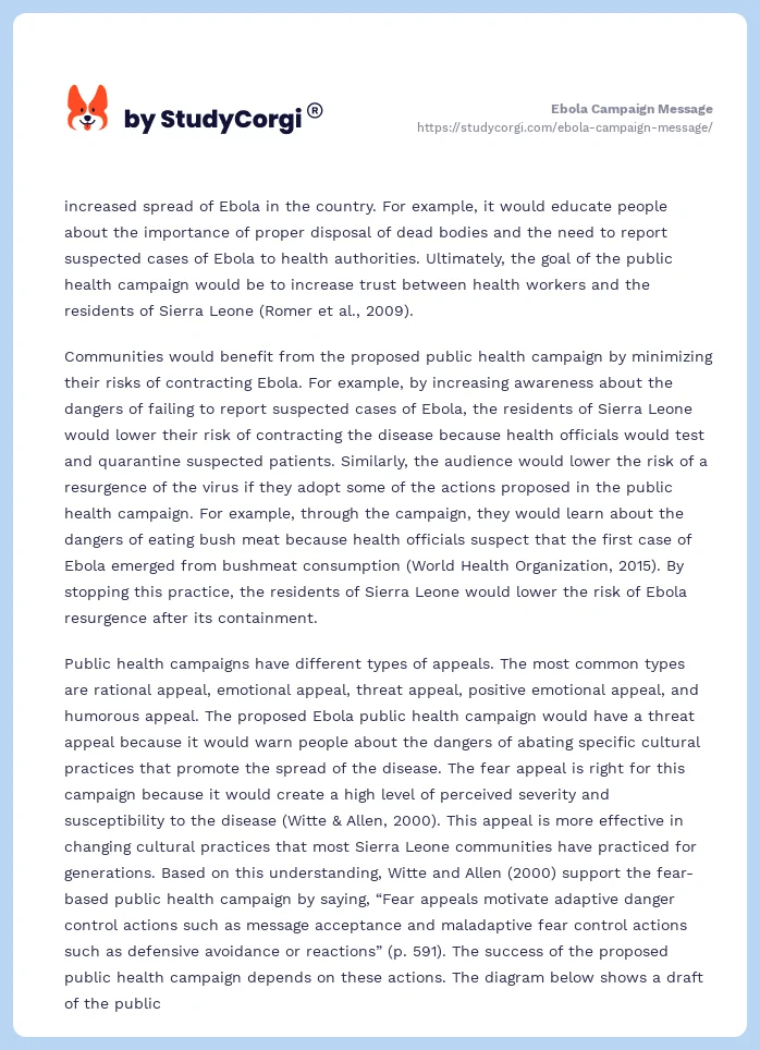 Ebola Campaign Message. Page 2