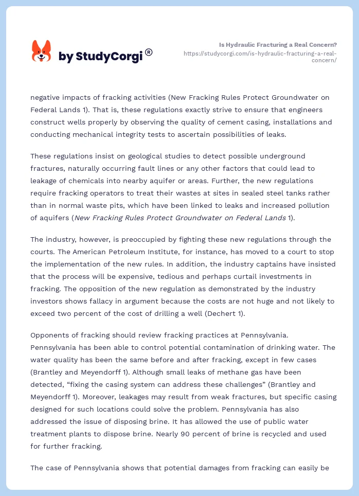 Is Hydraulic Fracturing a Real Concern?. Page 2