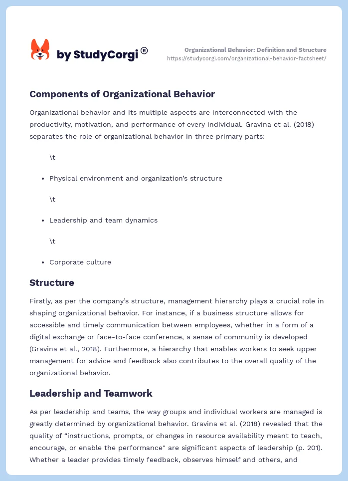 Organizational Behavior: Definition and Structure. Page 2