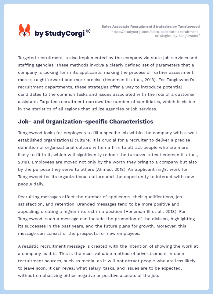 Sales Associate Recruitment Strategies by Tanglewood. Page 2
