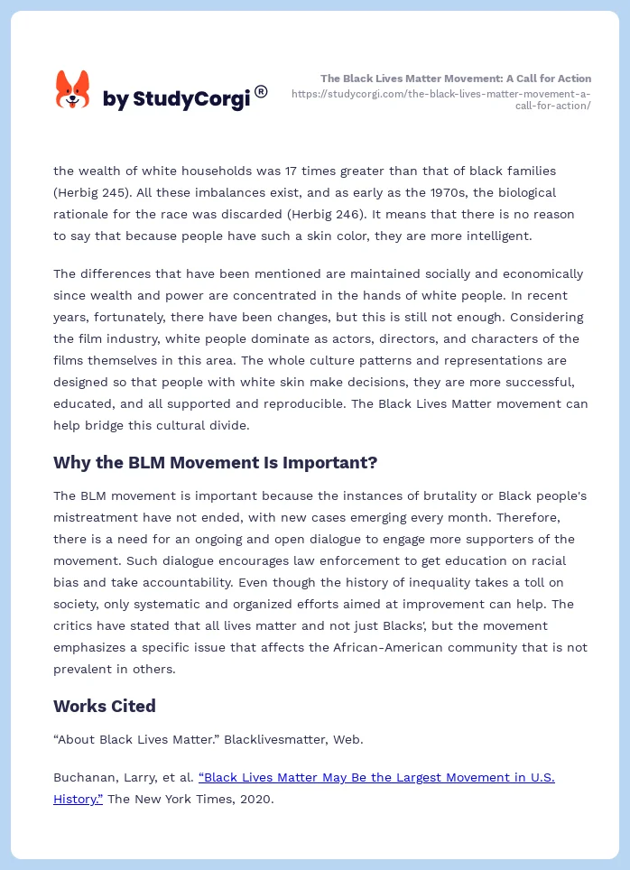 The Black Lives Matter Movement: A Call for Action. Page 2